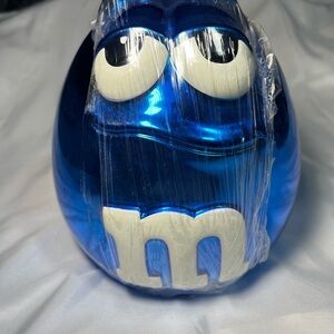 Vintage Gallerie‎ M&M Metallic Blue Candy Dish Cookie Jar RARE New Sealed